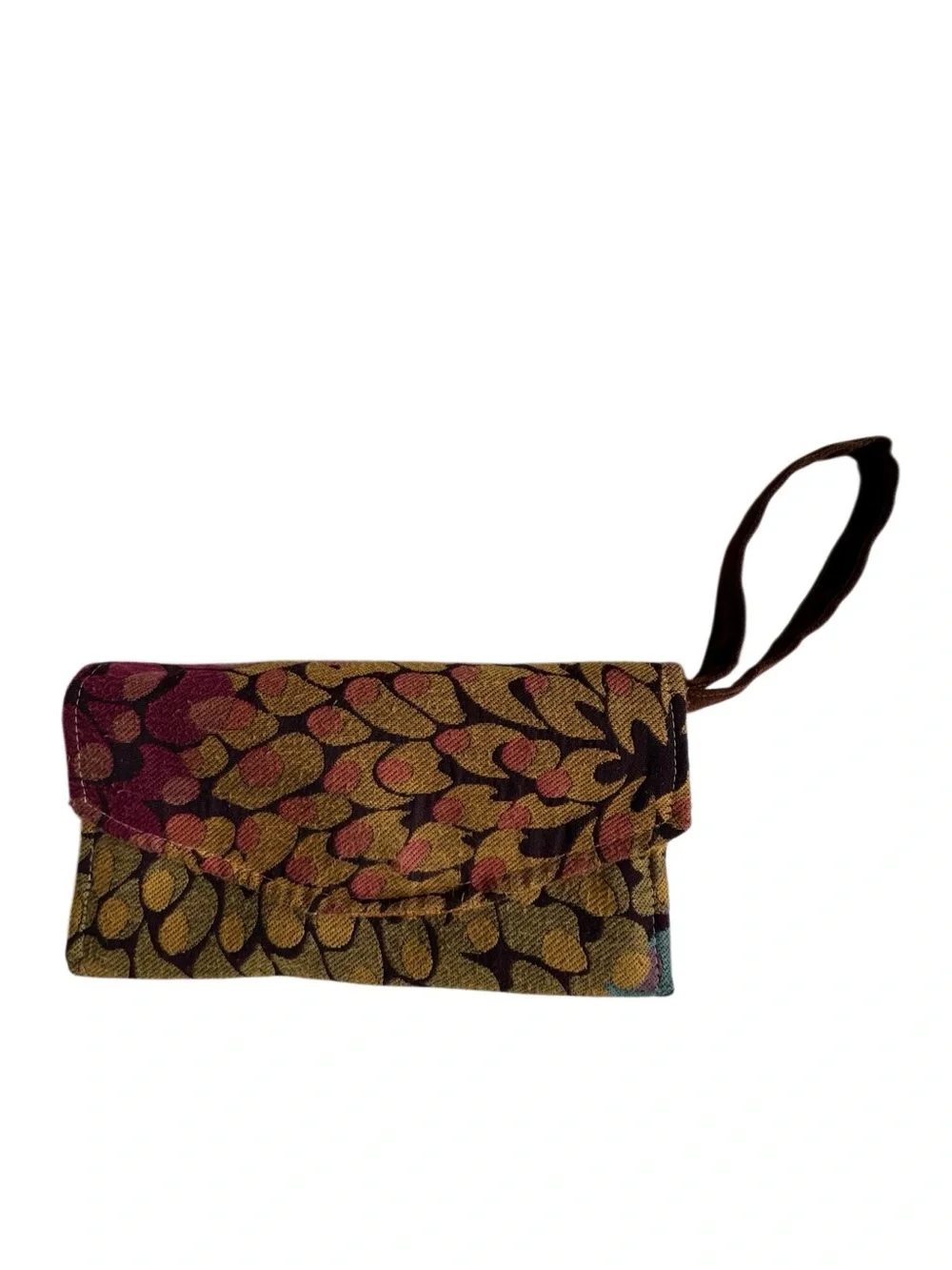 Kindred Spirit Style Wristlet Clutch in Multicolor Fabric Multipocket